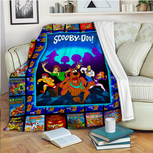 Scooby-Doo Mystery Gang & Movie Posters Blanket – Classic Cartoon Throw, Cozy Childhood Nostalgia Gift