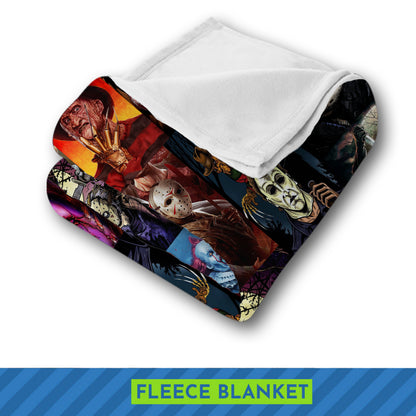 Best Horror Movies Characters, Halloween Blanket Gift, Scary Movie Fleece Sherpa Blanket