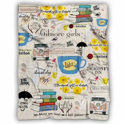 Gilmore Girls Blanket, Williams Hardware Fleece, Sherpa Blanket Movie Lover Gift