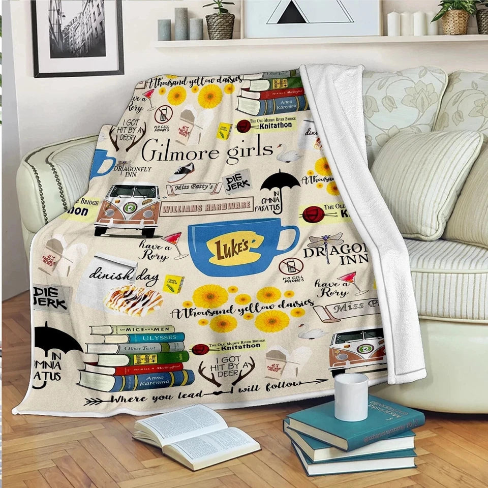 Gilmore Girls Blanket, Williams Hardware Fleece, Sherpa Blanket Movie Lover Gift