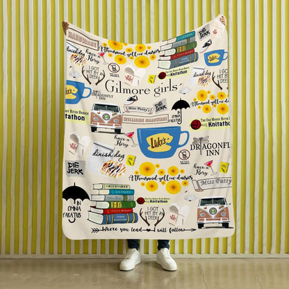 Gilmore Girls Blanket, Williams Hardware Fleece, Sherpa Blanket Movie Lover Gift
