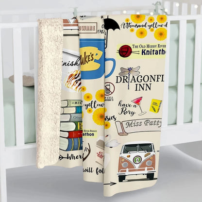 Gilmore Girls Blanket, Williams Hardware Fleece, Sherpa Blanket Movie Lover Gift
