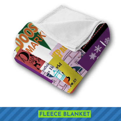 Gilmore Girls Winter & Snow Collage Blanket, Stars Hollow Christmas Holiday Fleece Throw, TV Show Fan Gift