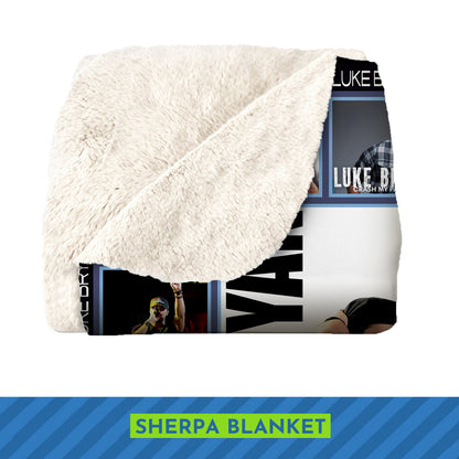 Luke Bryan Country Music Collage Blanket, Ultimate Fan Cozy Fleece Throw, Country Concert Souvenir