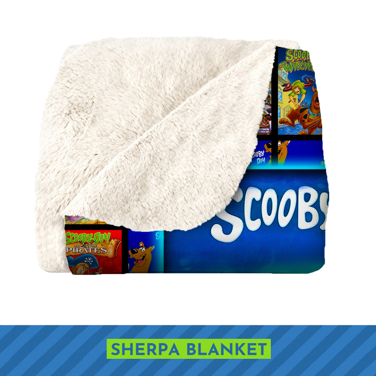 Scooby-Doo Mystery Gang & Movie Posters Blanket – Classic Cartoon Throw, Cozy Childhood Nostalgia Gift