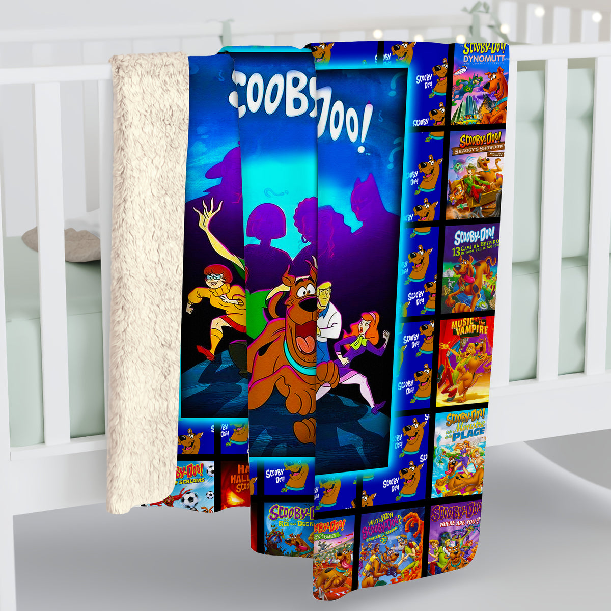 Scooby-Doo Mystery Gang & Movie Posters Blanket – Classic Cartoon Throw, Cozy Childhood Nostalgia Gift