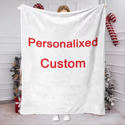 Custom Photo & Theme Fleece Blanket – Personalized Movie, Singer, Pet & Any Theme Blanket, Personalized Gift Blanket