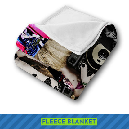 Taylor Swift Eras Photo & Album Collage Blanket, 1989 & Reputation Era Throw, Cozy Fleece Music Souvenir
