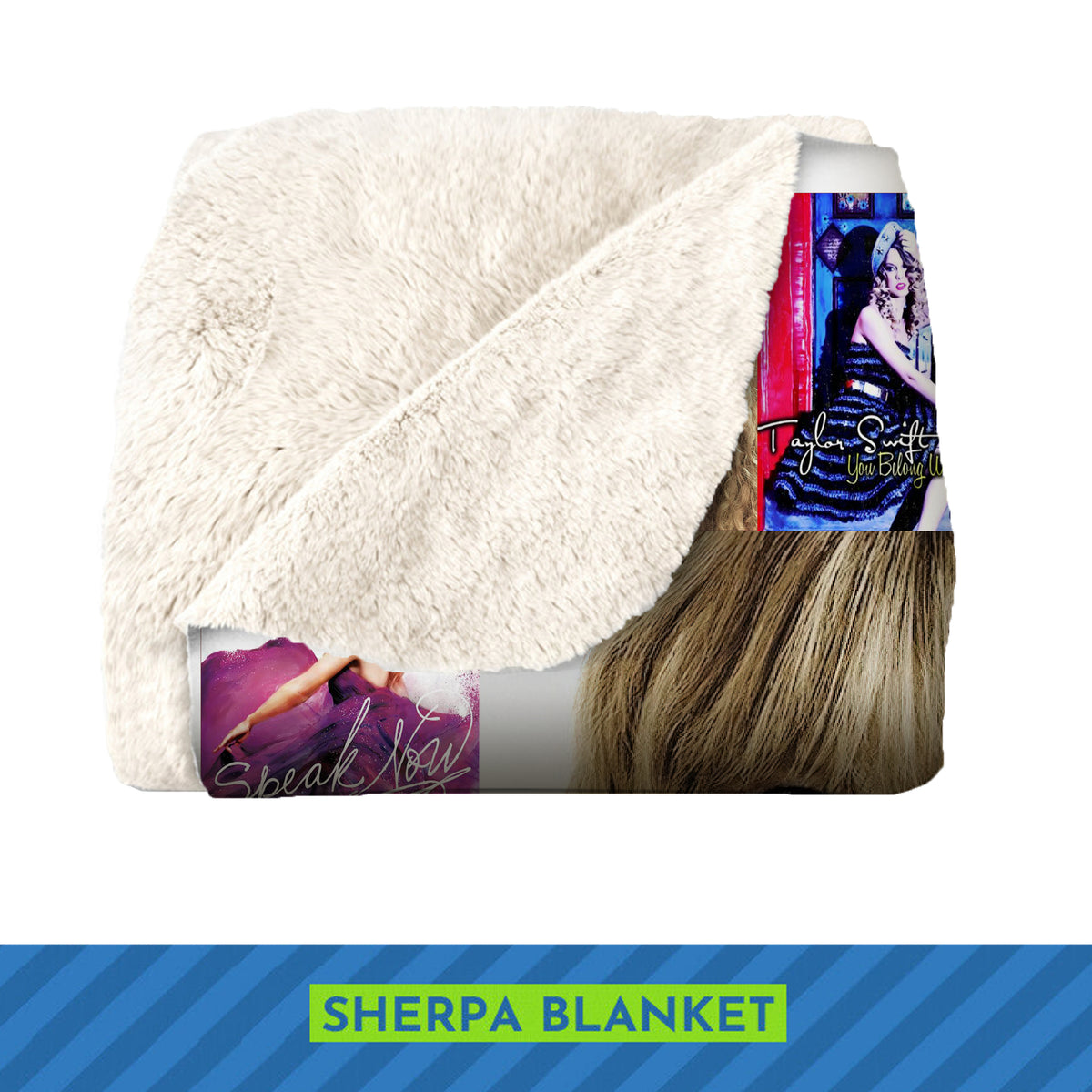 Taylor Swift Eras Photo & Album Collage Blanket, 1989 & Reputation Era Throw, Cozy Fleece Music Souvenir