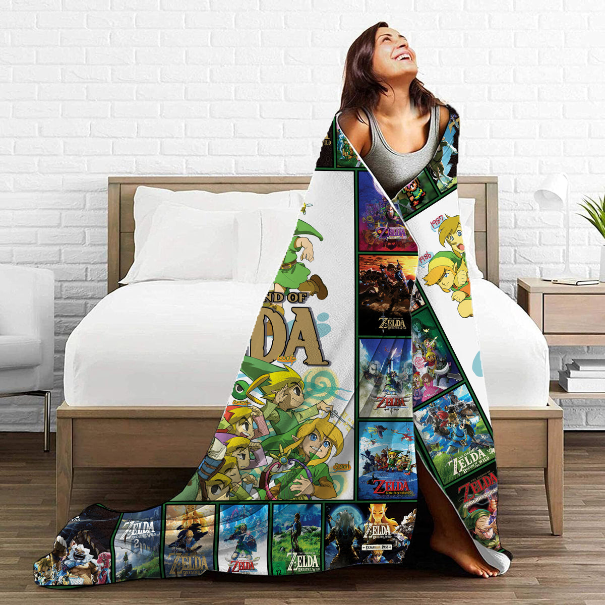 The Legend of Zelda Blanket – The Evolution of Link Through Generations of Games  Fleece & Sherpa Blanket