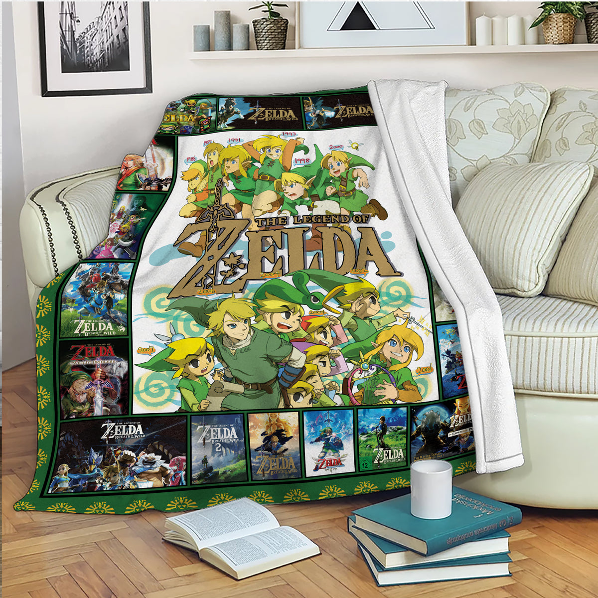 The Legend of Zelda Blanket – The Evolution of Link Through Generations of Games  Fleece & Sherpa Blanket