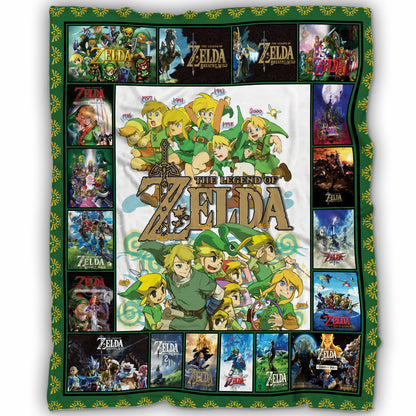 The Legend of Zelda Blanket – The Evolution of Link Through Generations of Games  Fleece & Sherpa Blanket