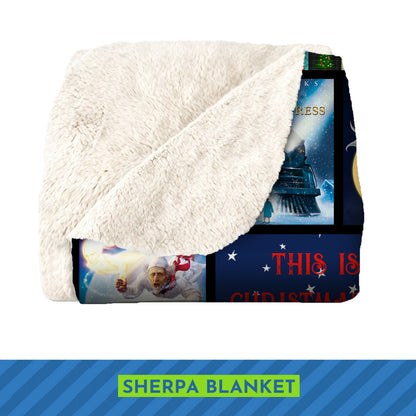 This Is My Christmas Movie Watching Blanket – Festive Cartoon Holiday Movie Night Blanket for Family & Kids