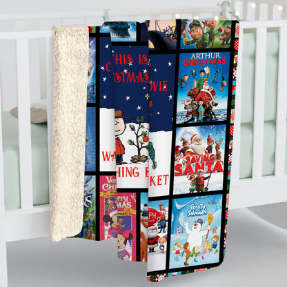 This Is My Christmas Movie Watching Blanket – Festive Cartoon Holiday Movie Night Blanket for Family & Kids