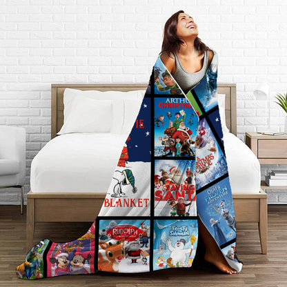 This Is My Christmas Movie Watching Blanket – Festive Cartoon Holiday Movie Night Blanket for Family & Kids