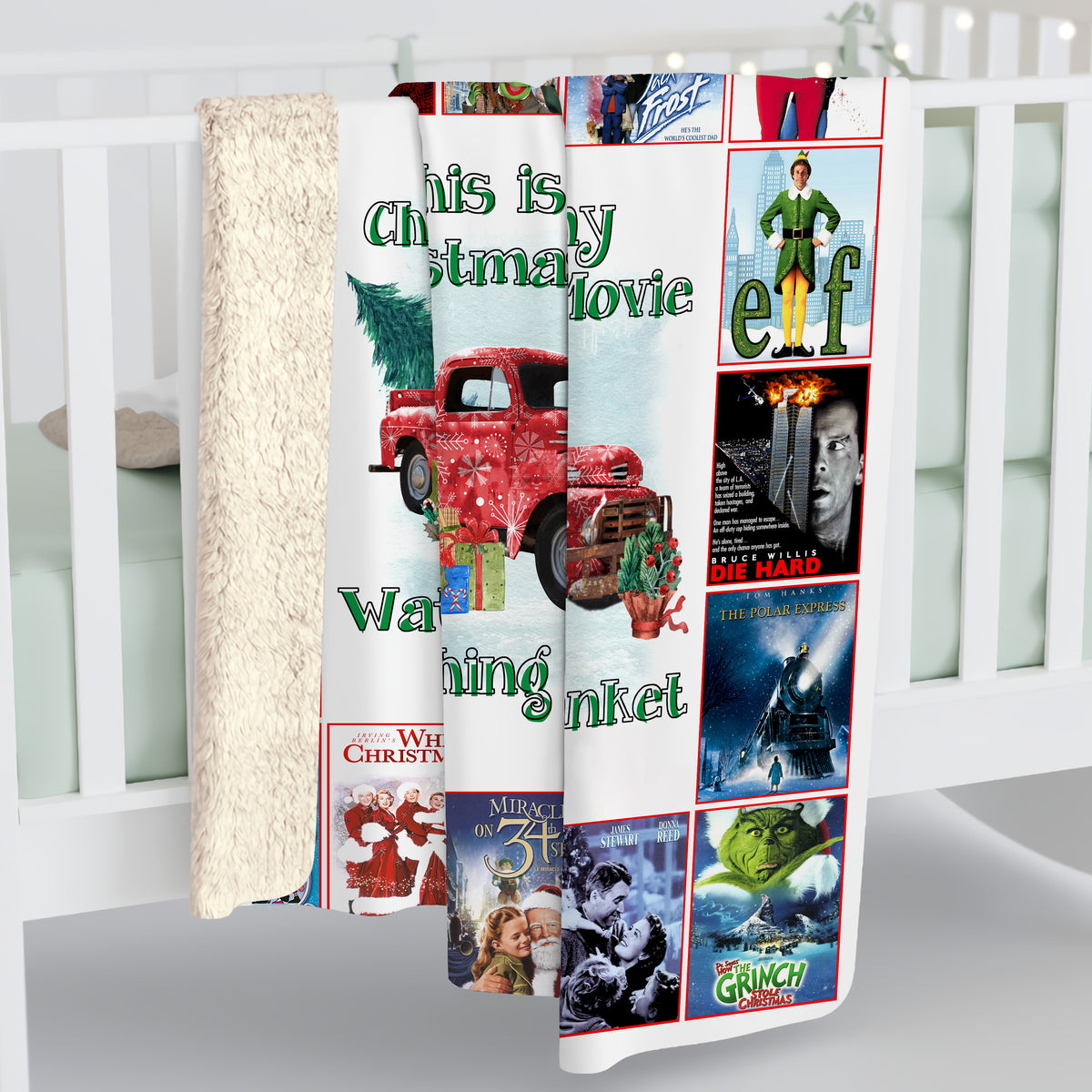 This Is My Christmas Movie Watching Blanket – Retro Holiday Film Collage Throw for Cozy Winter Nights