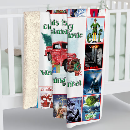 This Is My Christmas Movie Watching Blanket – Retro Holiday Film Collage Throw for Cozy Winter Nights