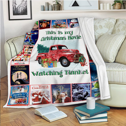 This Is My Christmas Movie Watching Blanket – Retro Holiday Film Collage Throw for Cozy Winter Nights