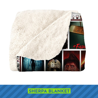 This is My Horror Movie Watching Blanket, Character Halloween Blanket Gift, Scary Movie Fleece Sherpa
