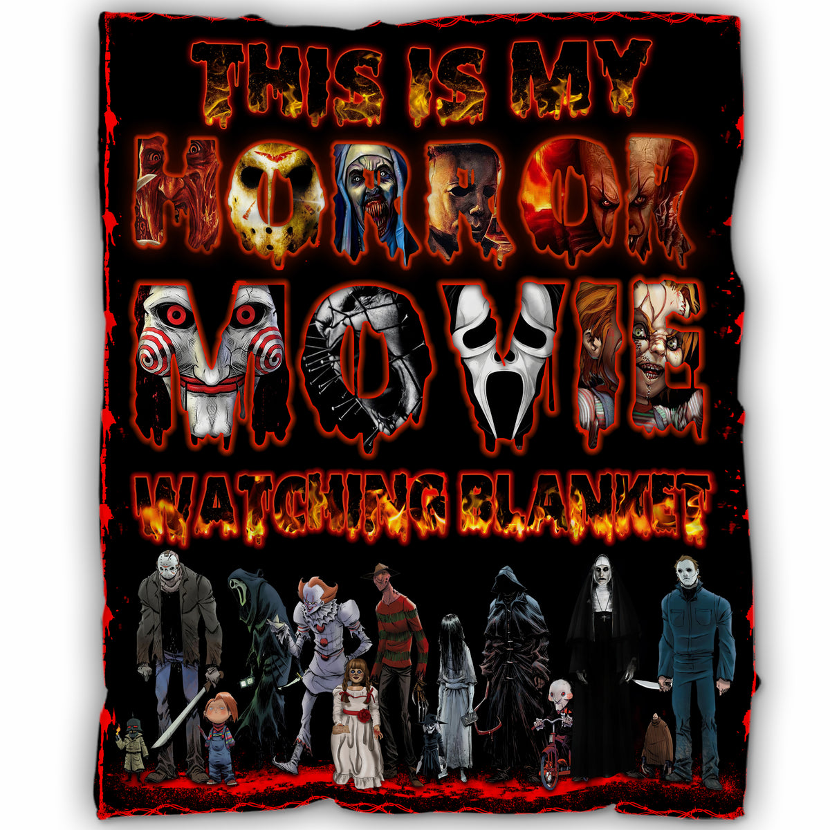 This is My Horror Movie Watching Blanket, Halloween Blanket Gift, Scary Movie Blanket
