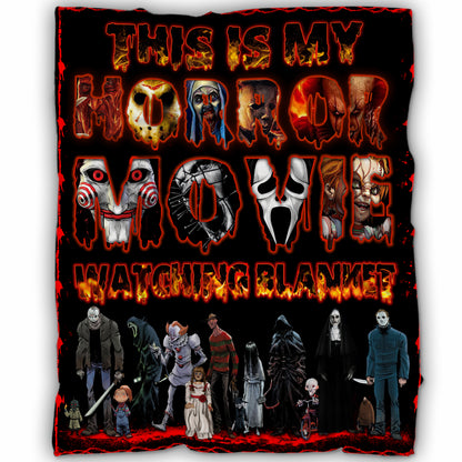 This is My Horror Movie Watching Blanket, Halloween Blanket Gift, Scary Movie Blanket