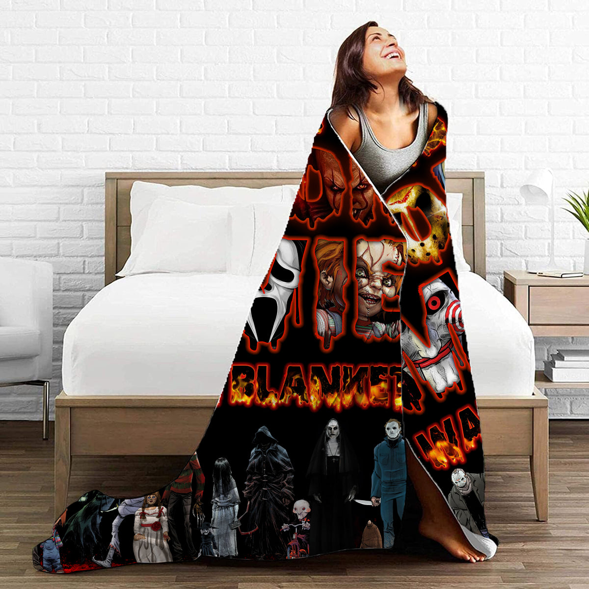 This is My Horror Movie Watching Blanket, Halloween Blanket Gift, Scary Movie Blanket