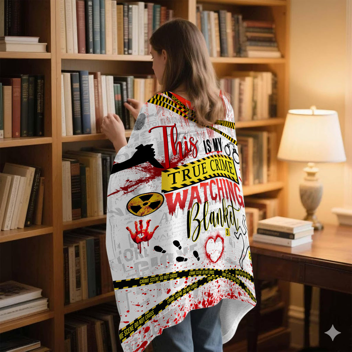 This Is My True Crime Watching Blanket – Cozy Fleece Throw for Crime Junkies Halloween Gifts